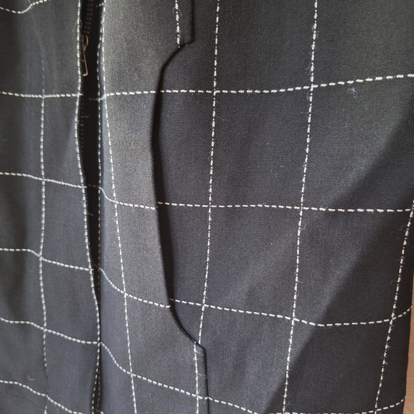 Bebe Womens Black/White Checkered Full Zip Jacket Size 2 - Picture 5 of 9